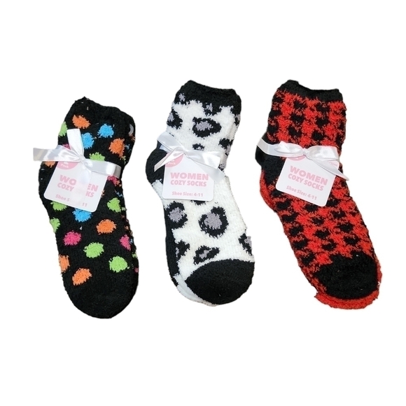 Women cozy socks shoe size 4-11 New with tags 2 pack get 6 pairs total - Picture 1 of 4